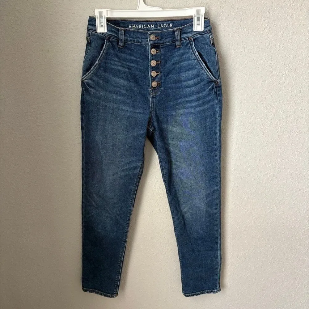 American Eagle Button Fly Mom Jeans Size 0